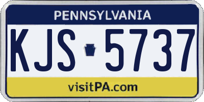 PA license plate KJS5737