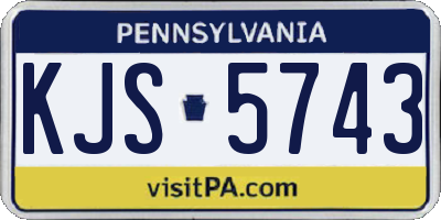 PA license plate KJS5743