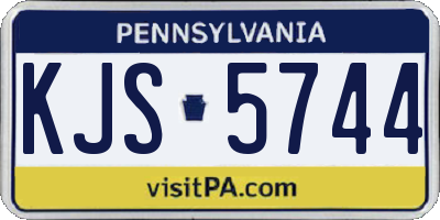 PA license plate KJS5744