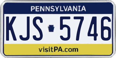 PA license plate KJS5746