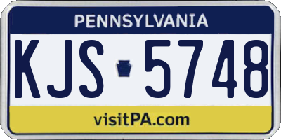 PA license plate KJS5748