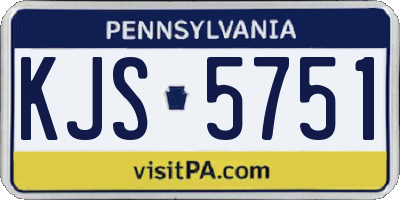 PA license plate KJS5751
