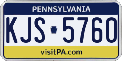 PA license plate KJS5760