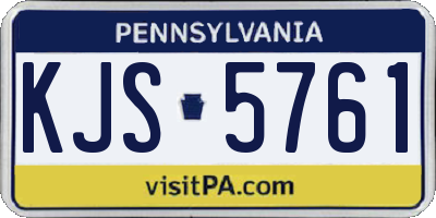 PA license plate KJS5761