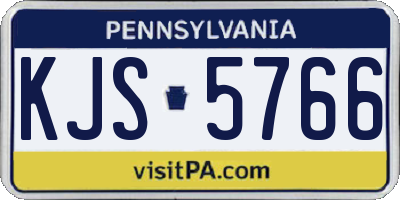 PA license plate KJS5766