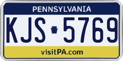 PA license plate KJS5769