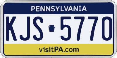PA license plate KJS5770