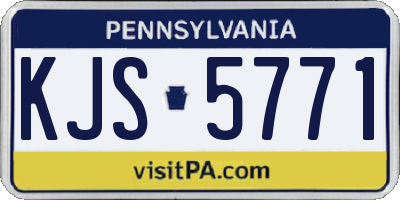 PA license plate KJS5771