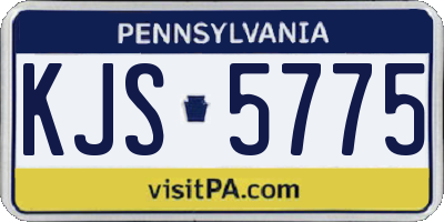PA license plate KJS5775