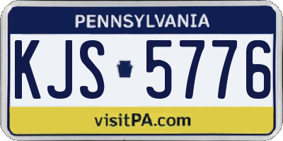 PA license plate KJS5776