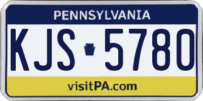 PA license plate KJS5780
