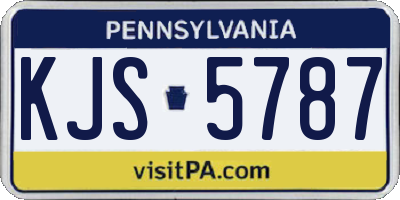 PA license plate KJS5787
