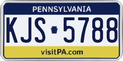 PA license plate KJS5788