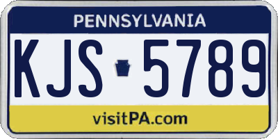 PA license plate KJS5789