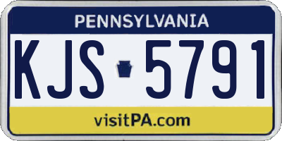 PA license plate KJS5791