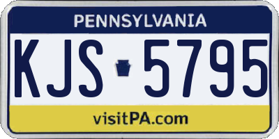PA license plate KJS5795