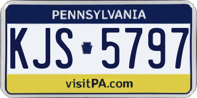 PA license plate KJS5797