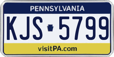 PA license plate KJS5799