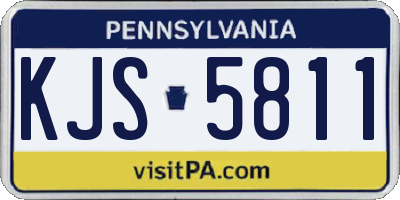 PA license plate KJS5811