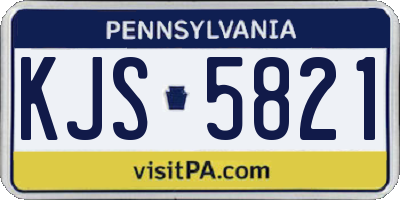 PA license plate KJS5821