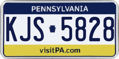 PA license plate KJS5828