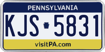 PA license plate KJS5831