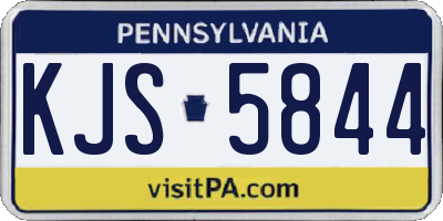 PA license plate KJS5844