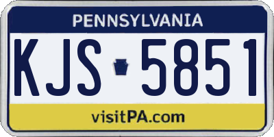 PA license plate KJS5851