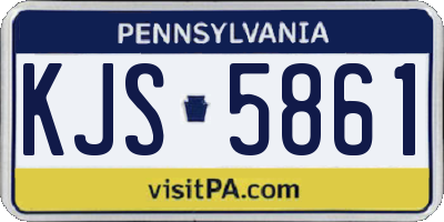 PA license plate KJS5861