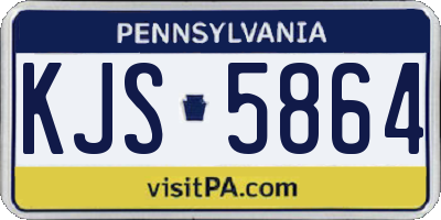 PA license plate KJS5864