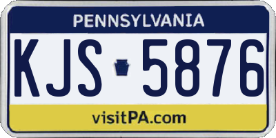 PA license plate KJS5876