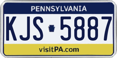PA license plate KJS5887