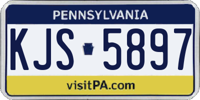 PA license plate KJS5897