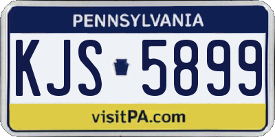 PA license plate KJS5899