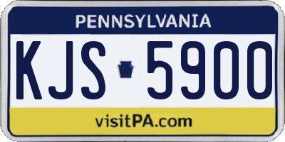 PA license plate KJS5900