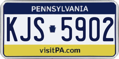 PA license plate KJS5902