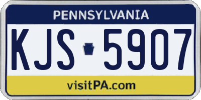 PA license plate KJS5907