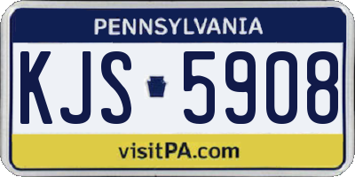PA license plate KJS5908