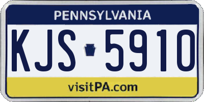 PA license plate KJS5910