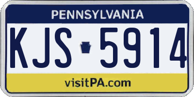 PA license plate KJS5914