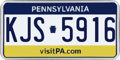 PA license plate KJS5916