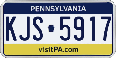 PA license plate KJS5917