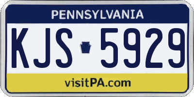 PA license plate KJS5929
