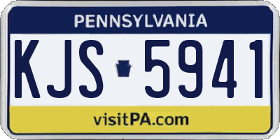 PA license plate KJS5941