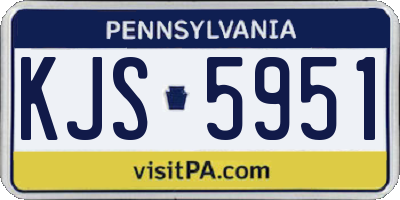 PA license plate KJS5951