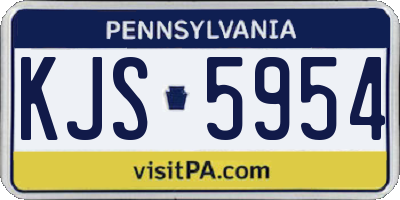 PA license plate KJS5954