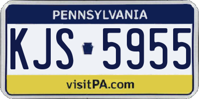PA license plate KJS5955