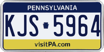 PA license plate KJS5964