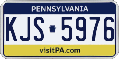 PA license plate KJS5976