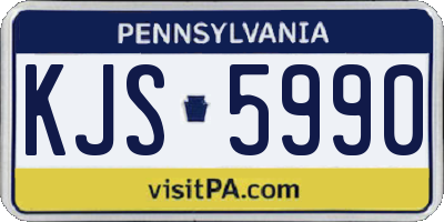 PA license plate KJS5990